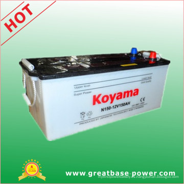 Heavy Duty Battery JIS Standard Dry-Charge Battery N150-12V150ah